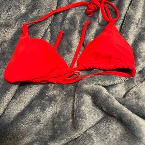 red triangle bikini top